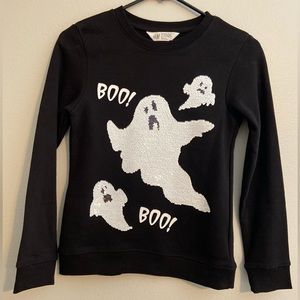 color changing sequin BOO sweatshirt 👻